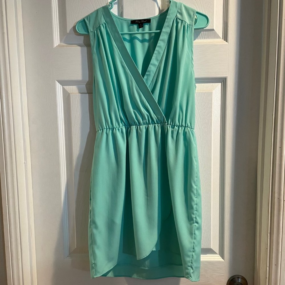 Teal wrap dress, size S